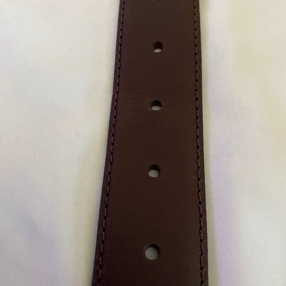 Unbranded Dark Brown Leather Dress Belt - Picture 3 of 3